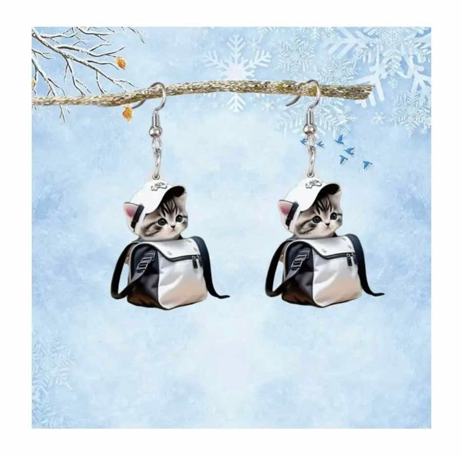 Earrings Fashion Cute Cat