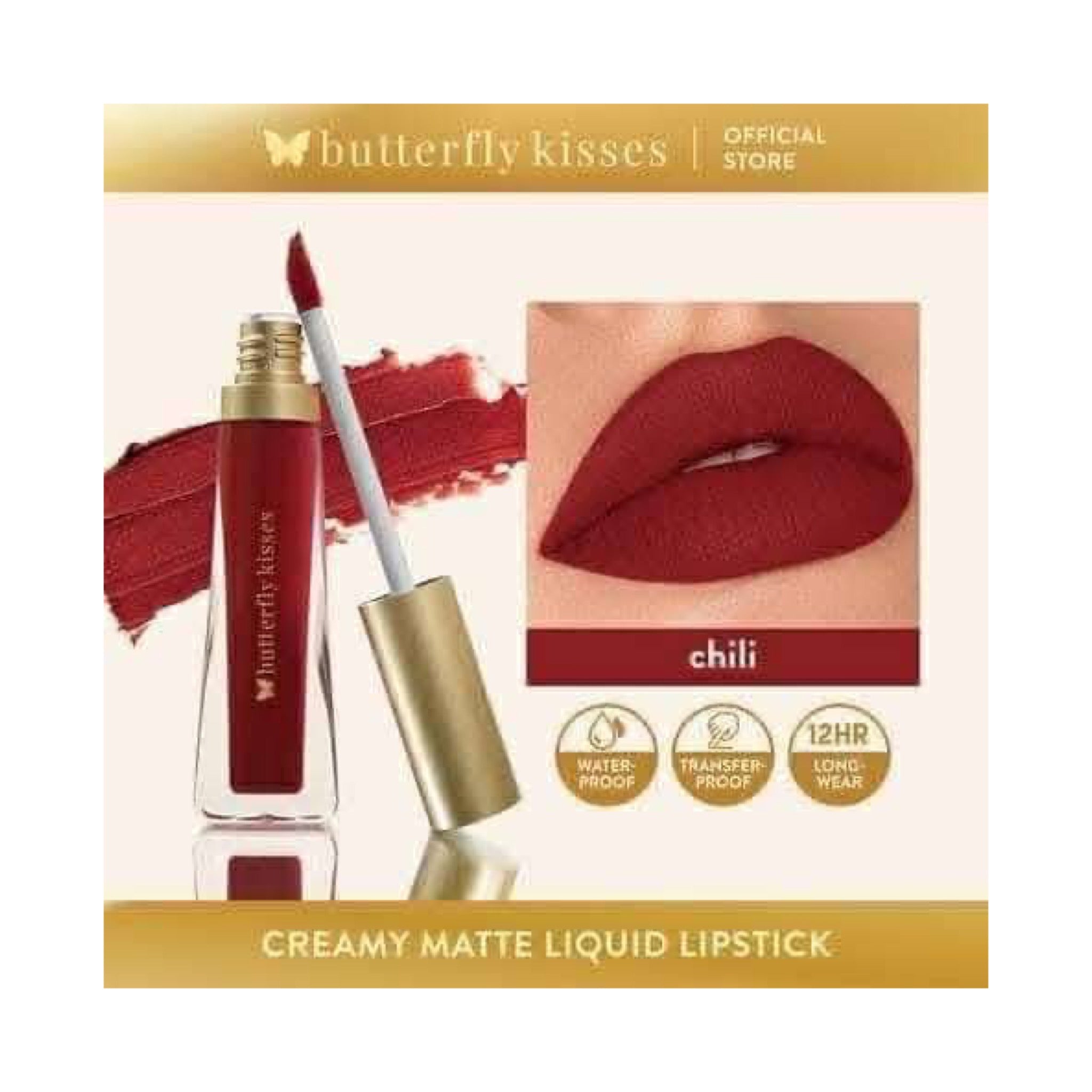 Matte Lipstick 12Hr Long Lasting Chili