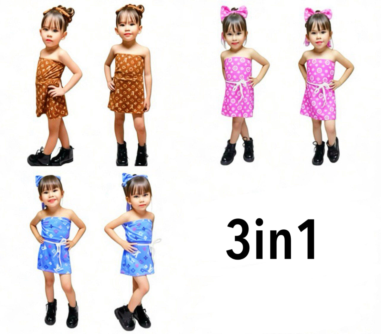 Fashion kids clothing 3in1