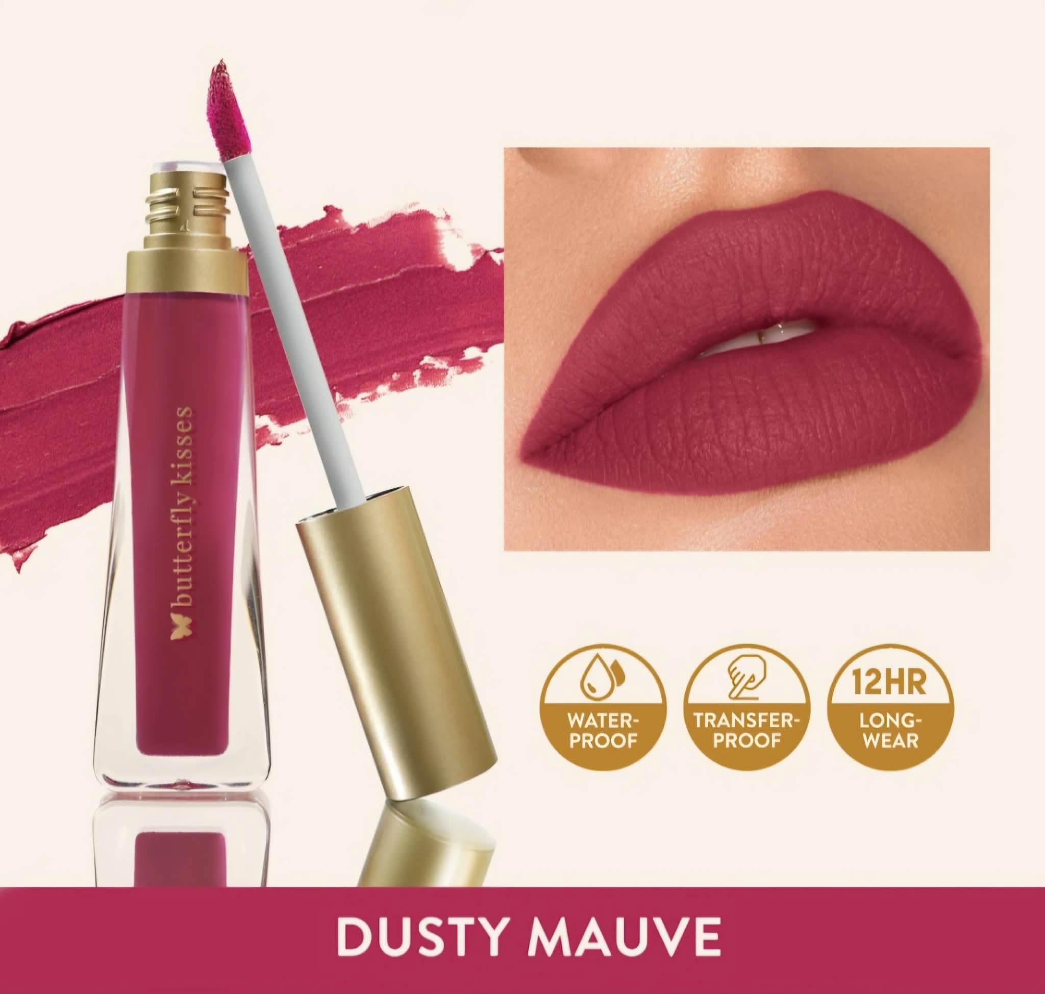 Butterfly Kisses Creamy Matte Lipstick 12HR