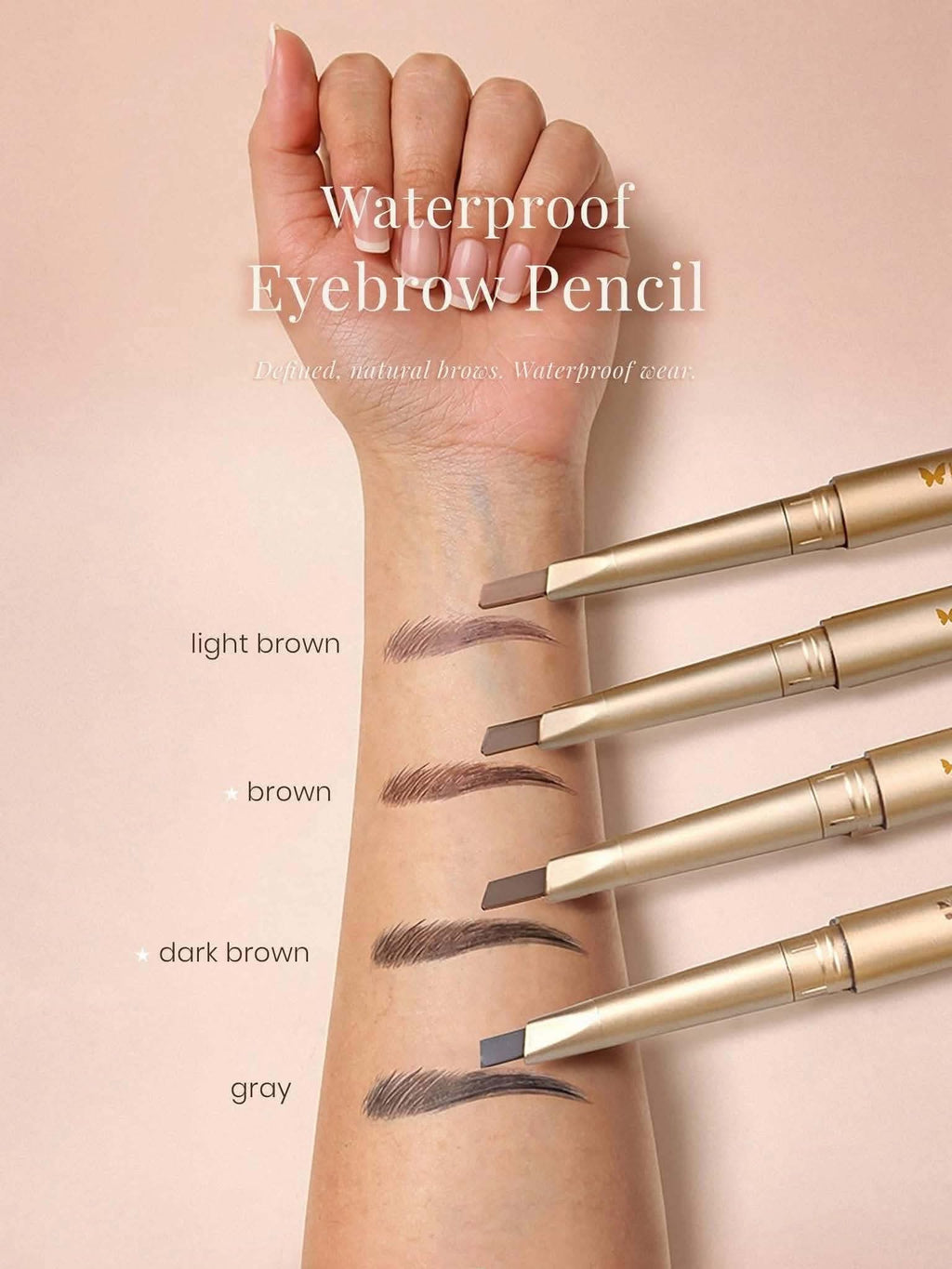 The Butterfly Kisses MNL Bold Brows Waterproof Eyebrow Pencil