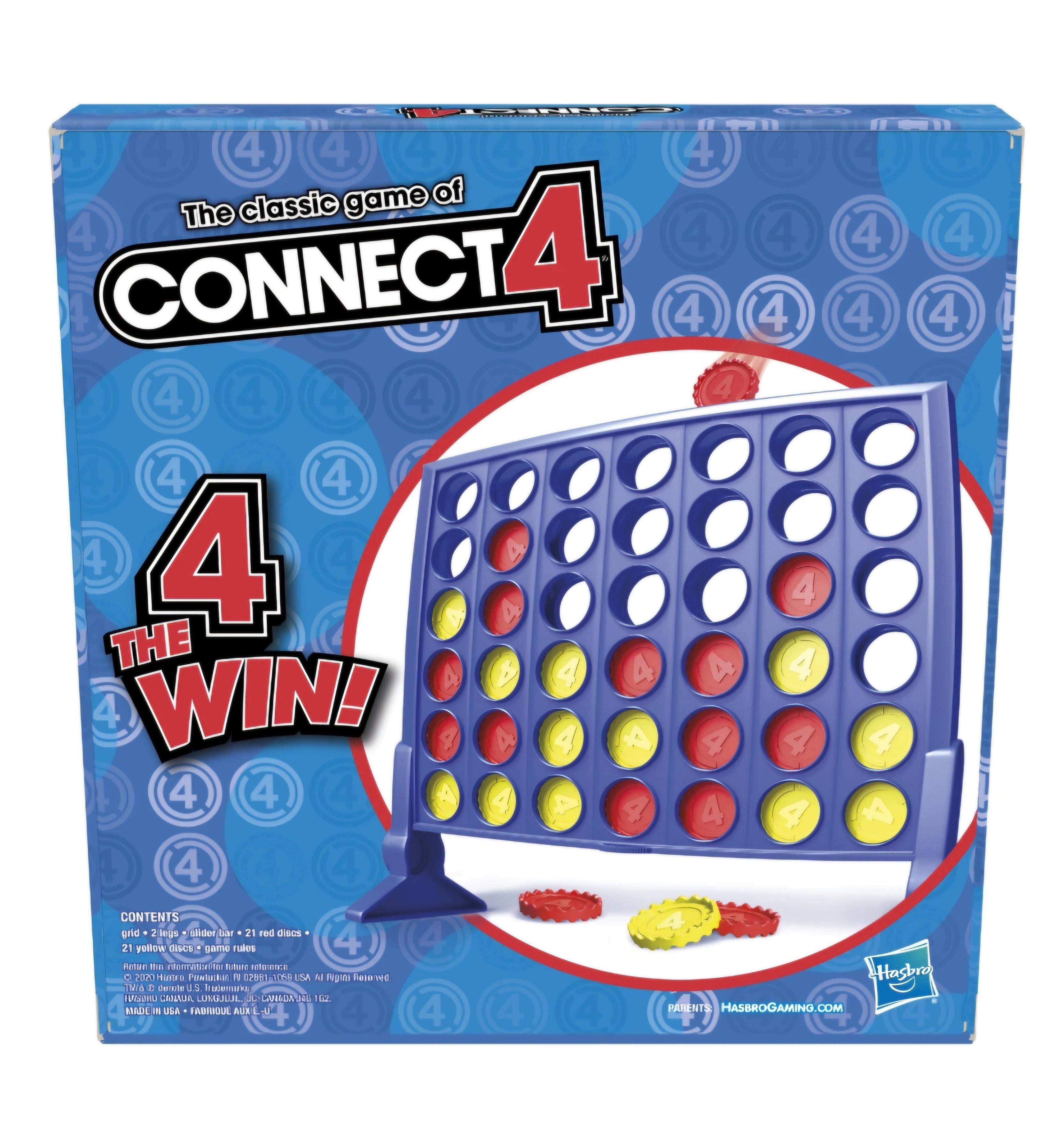 Connect 4 Classic Grid Game, 4 in a Row Game for Kids